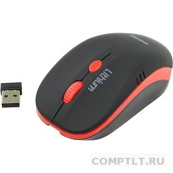 Мышь беспроводная с зарядкой от USB Smartbuy ONE 344CAG черно-красная SBM-344CAG-KR