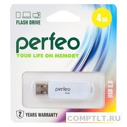 Perfeo USB Drive 4GB C03 White PF-C03W004