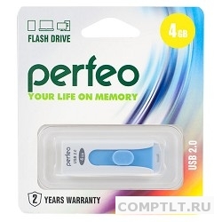 Perfeo USB Drive 4GB S01 White PF-S01W004