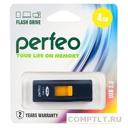 Perfeo USB Drive 4GB S02 Black PF-S02B004