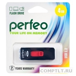 Perfeo USB Drive 4GB S04 Black PF-S04B004