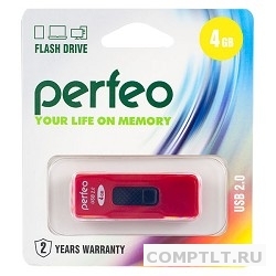 Perfeo USB Drive 4GB S04 Red PF-S04R004