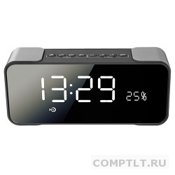 Ginzzu GM-884B, BT-Колонка 2x5w/LCD/TF/AUX/FM/часы/2 будильника