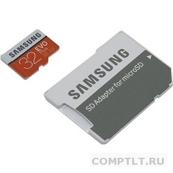 Micro SecureDigital 32Gb Samsung EVO Plus V2 Class 10 MB-MC32GA/RU/IN/APC MicroSDXC Class 10 UHS-I U1, SD adapter
