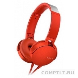 SONY MDRXB550APR.E, накладные, красный, проводные
