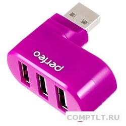 Perfeo USB-HUB 3 Port, PF-VI-H024 Pink розовый