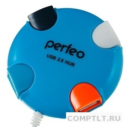 Perfeo USB-HUB 4 Port, PF-VI-H020 Blue синий