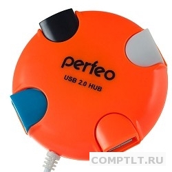 Perfeo USB-HUB 4 Port, PF4287 оранжевый