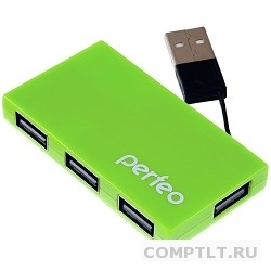 Perfeo USB-HUB 4 Port, PF-VI-H023 Green зелёный