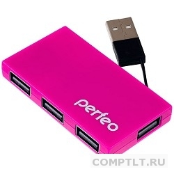 Perfeo USB-HUB 4 Port, PF-VI-H023 Pink розовый