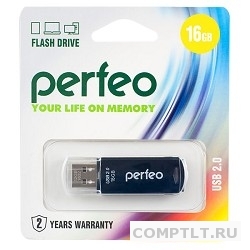 Perfeo USB Drive 16GB C06 Black PF-C06B016