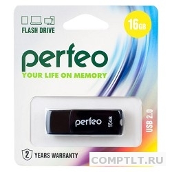 Perfeo USB Drive 16GB C09 Black PF-C09B016