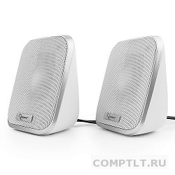 Акустич. система 2.0 Gembird SPK-100-W, белый, 6 Вт, регулятор громкости, USB-питание