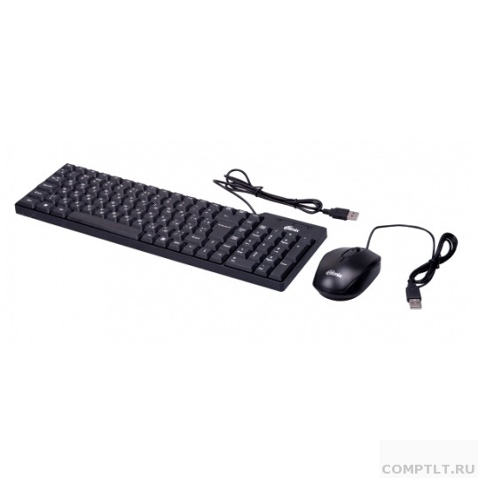 RITMIX RKC-010 Black USB Проводная клавиатура  мышь, кл 102 Мышь оптический сенсор, 800 DPI, 2 кнопки  колесо