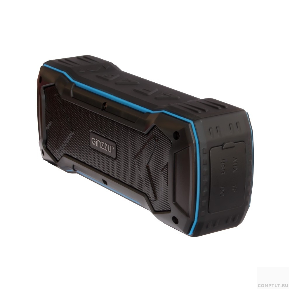 Ginzzu GM-874В 2х5Вт, 150Гц-18КГц, 1200мАч, Handsfree, AUX, USB-flash, TF-card, FM-радио, waterproof-IPX4
