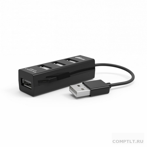 Ritmix Разветвитель USB USB хаб настольный, кабель, на 4 порта USB, High speed USB 2.0, Plug-n-Play, питание от USB, 5В, скорость до 480 Мбит/с , черный CR-2402