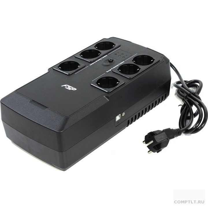 FSP AGA800 PPF4801601 Off-Line, 800VA/480W, Schuko6, USB,Black