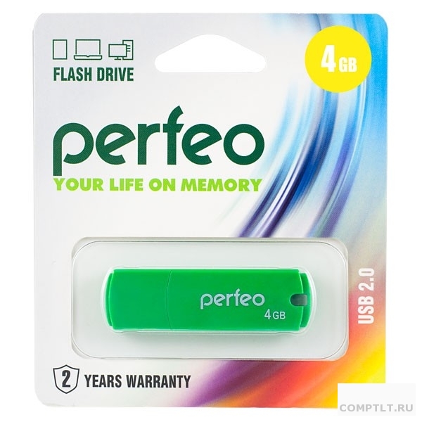 Perfeo USB Drive 4GB C05 Green PF-C05G004