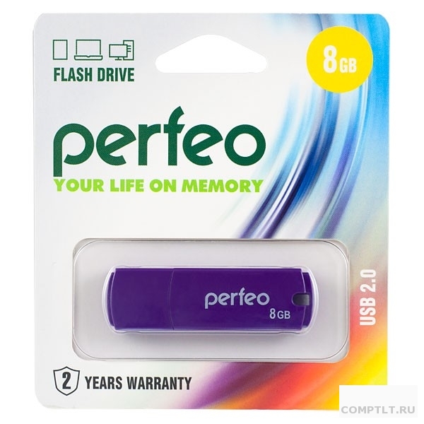 Perfeo USB Drive 8GB C05 Purple PF-C05P008