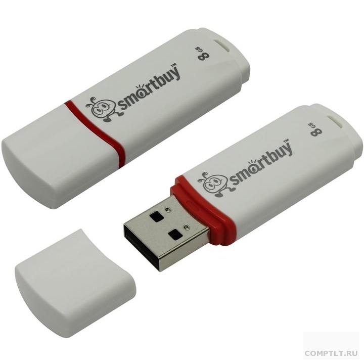 Smartbuy USB Drive 8Gb Crown White SB8GBCRW-W