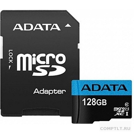 Micro SecureDigital 128Gb A-DATA AUSDX128GUICL10A1-RA1 MicroSDXC Class 10 UHS-I, SD adapter