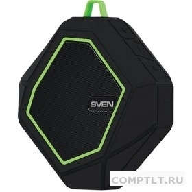 SVEN PS -77, черный-зеленый SV-016463 5 Вт, Bluetooth, microSD, FM-тюнер 