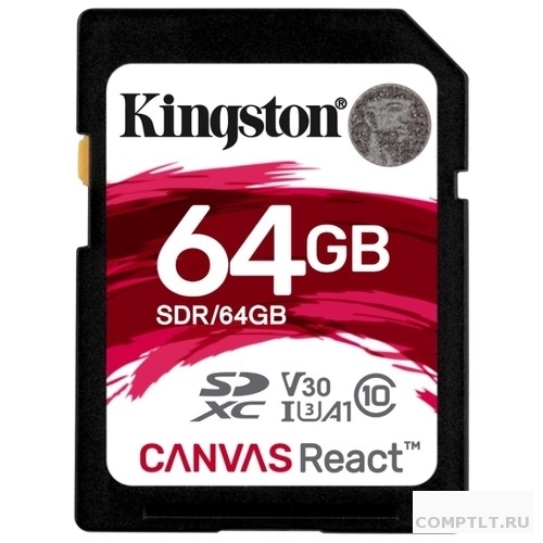 SecureDigital 64Gb Kingston SDR/64GB SDXC Class 10, UHS-I U3