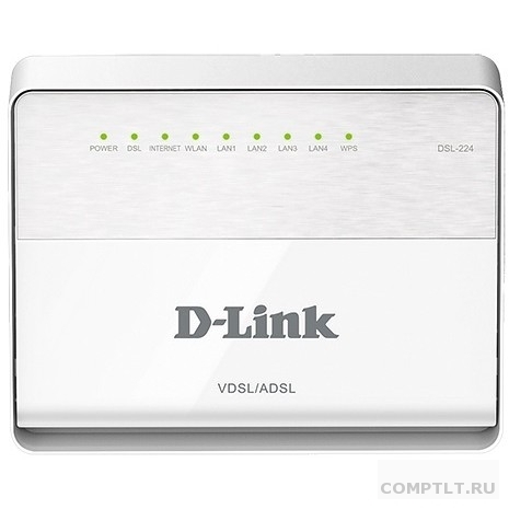 D-Link DSL-224/R1A Беспроводной маршрутизатор VDSL2 с поддержкой ADSL2