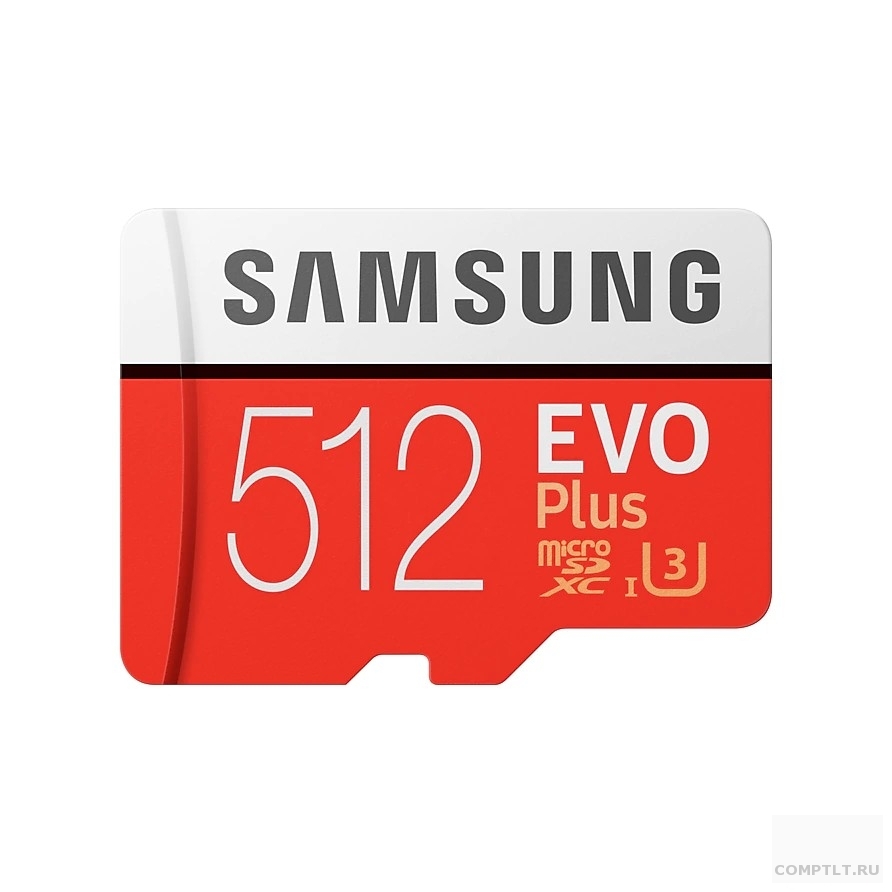 Micro SecureDigital 512Gb Samsung EVO Plus v2 Class 10 MB-MC512GA/RU MicroSDXC Class 10 UHS-I U3, SD adapter
