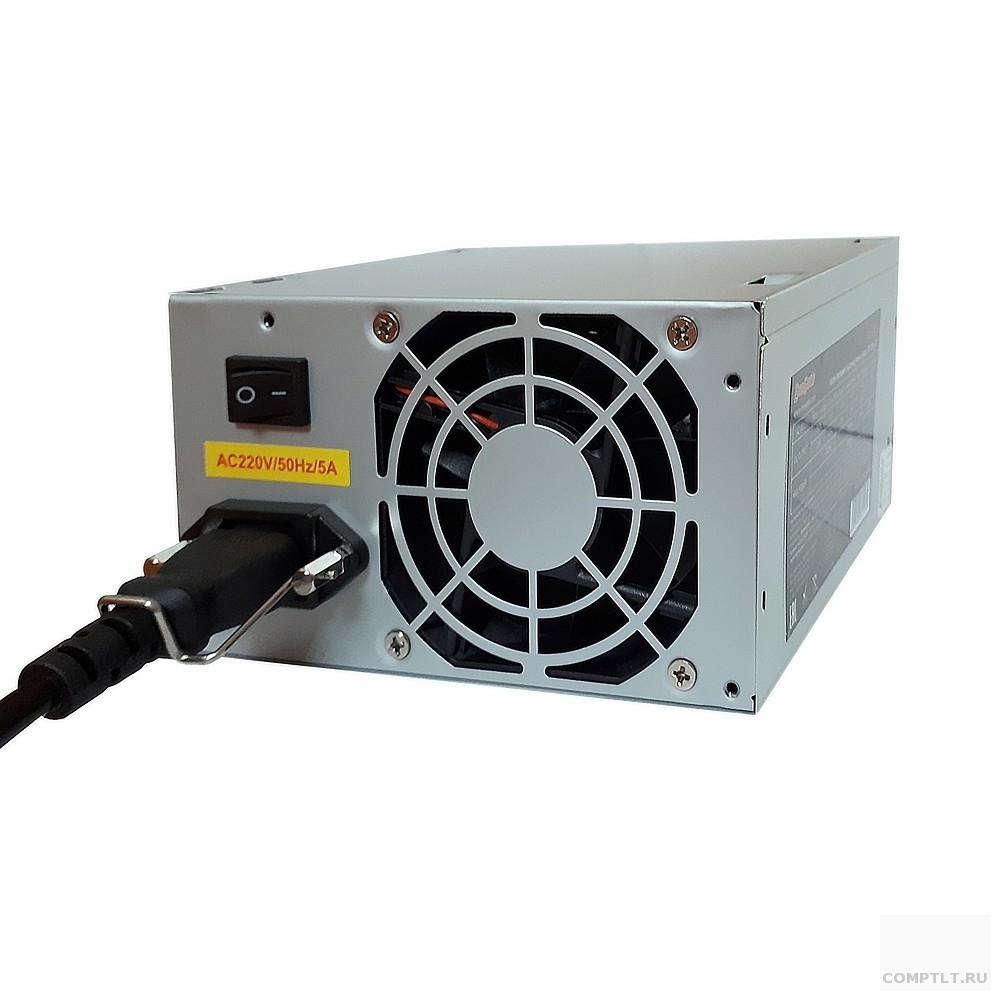 Exegate EX219184RUS-S Блок питания AB450, ATX, SC, 8cm fan, 24p4p, 3SATA, 2IDE, FDD  кабель 220V с защитой от выдергивания