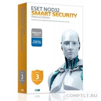 NOD32-ESM-NSBOX-2-3 ESET NOD32 Smart Security Family Platinum Edition - лицензия на 2 года на 3 устройства