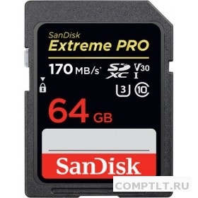 SecureDigital 64Gb SanDisk SDSDXXY-064G-GN4IN SDHC Class 10, UHS-I U3, Extreme Pro