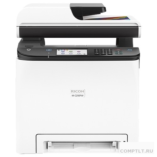 Ricoh M C250FW МФУ, A4, цветное лазерное, 256Мб, 25стр/мин, дуплекс, факс, SPDF50, PCL, PS3, LAN, WiFi, старт.картр.1000стр, самозапуск 408329