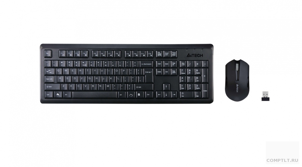 A-4Tech Клавиатура  мышь A4 V-Track 4200N клавчерный мышьчерный USB беспроводная 1147580