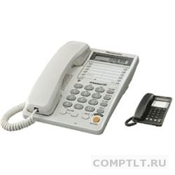 Panasonic KX-TS2365RUB черный 16-зн ЖКД, однокноп.набор 20 ном., автодозвон, спикерфон 