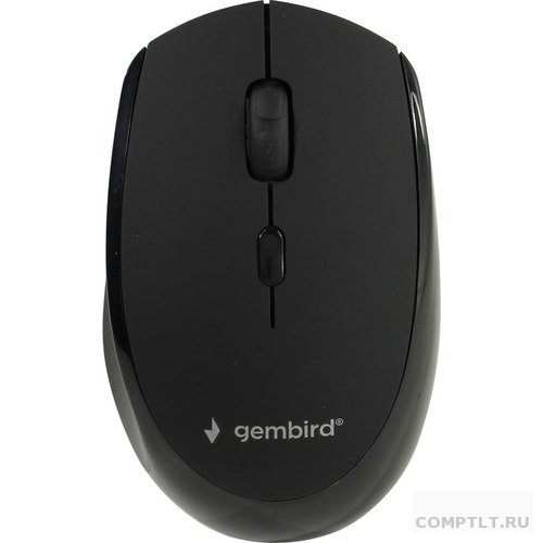 Gembird MUSW-354 Мышь беспроводная, черный, бесш.клик, soft touch,3кн.колесо-кнопка, 2400DPI, 2,4ГГц