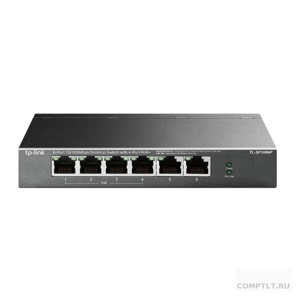 TP-Link TL-SF1006P Настольный коммутатор с 6 портами 10/100 Мбит/с 4 порта PoE