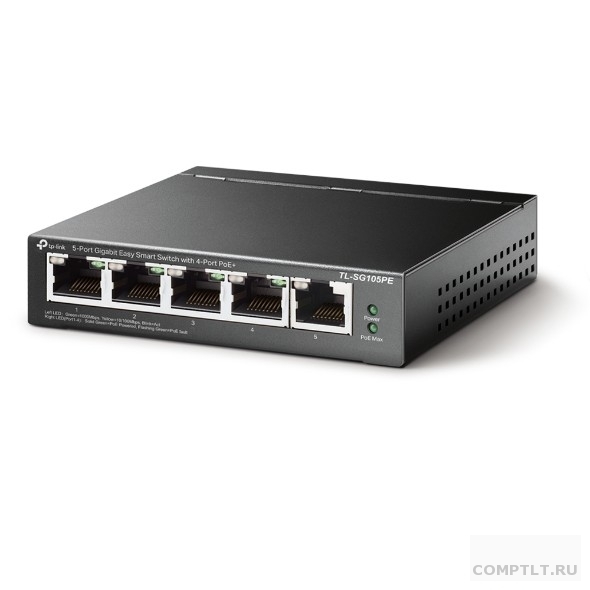 TP-Link TL-SG105PE Коммутатор Easy Smart с 5 гигабитными портами 4 порта PoE