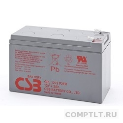CSB Батарея GPL1272 12V 7Ah F2 с увеличенным сроком службы 10лет