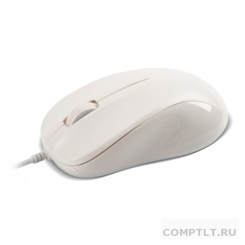 CBR CM 131c White, Мышь проводная, оптическая, USB, 1200 dpi, 3 кнопки и колесо прокрутки, ABS-пластик, возможность нанесения логотипа, длина кабеля 2 м, цвет белый