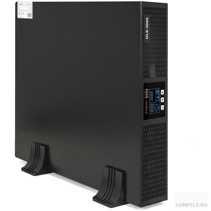 Exegate EP285648RUS ИБП On-line ExeGate PowerExpert ULS-3000.LCD.AVR.C13.USB.RS232.SNMP.2U 3000VA/3000W, On-Line, PF1, LCD, 6IEC-C13, RS232, USB, SNMP-slot, Rackmount 2U/Tower, Black