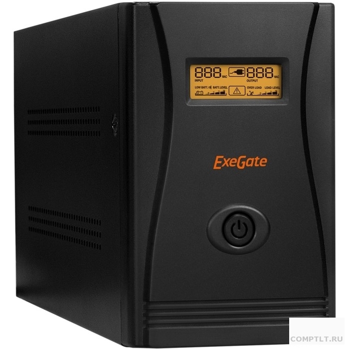 Exegate EP285517RUS ИБП ExeGate SpecialPro Smart LLB-2000.LCD.AVR.C13.RJ.USB 2000VA/1200W, LCD, AVR, 6IEC-C13, RJ45/11, USB, Black