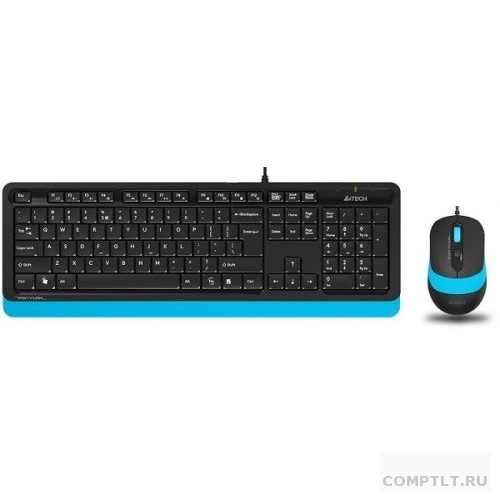 Клавиатура  мышь A4Tech Fstyler F1010 клавчерный/синий мышьчерный/синий USB Multimedia 1147546