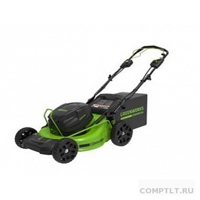 Greenworks Газонокосилка самоходная, аккумуляторная Greenworks GC82LM51SP2, 82V, 51 см, бесщеточная, c 1АКБ 5 А.ч. и ЗУ 2515907UB