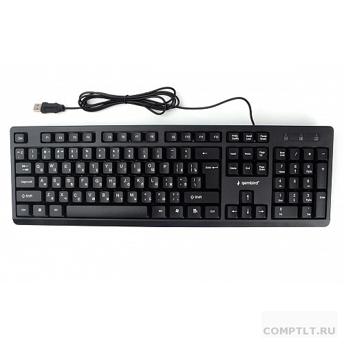 Клавиатура Gembird KB-8355U-BL,USB,черный, 104 клавиши, кабель 1,85м