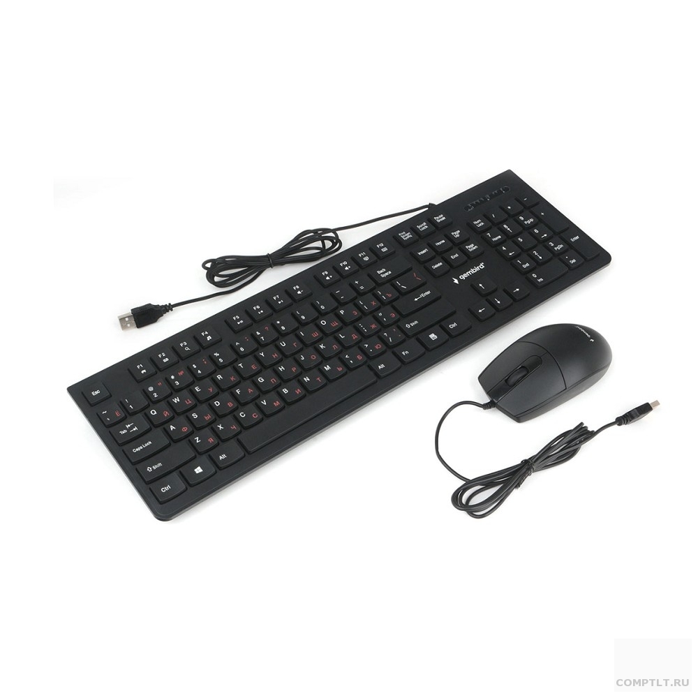 Клавиатура  мышь Gembird KBS-9050 Проводной комплект, черный, 1,5 м, 104кл, 1000 DPI