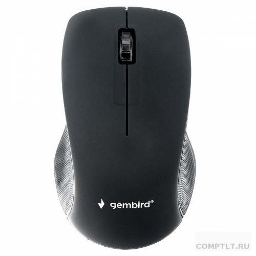 Gembird MUSW-380 Мышь беспроводная, черный, 2.4ГГц, 2кнколесо-мышка, 1000 DPI, оптический
