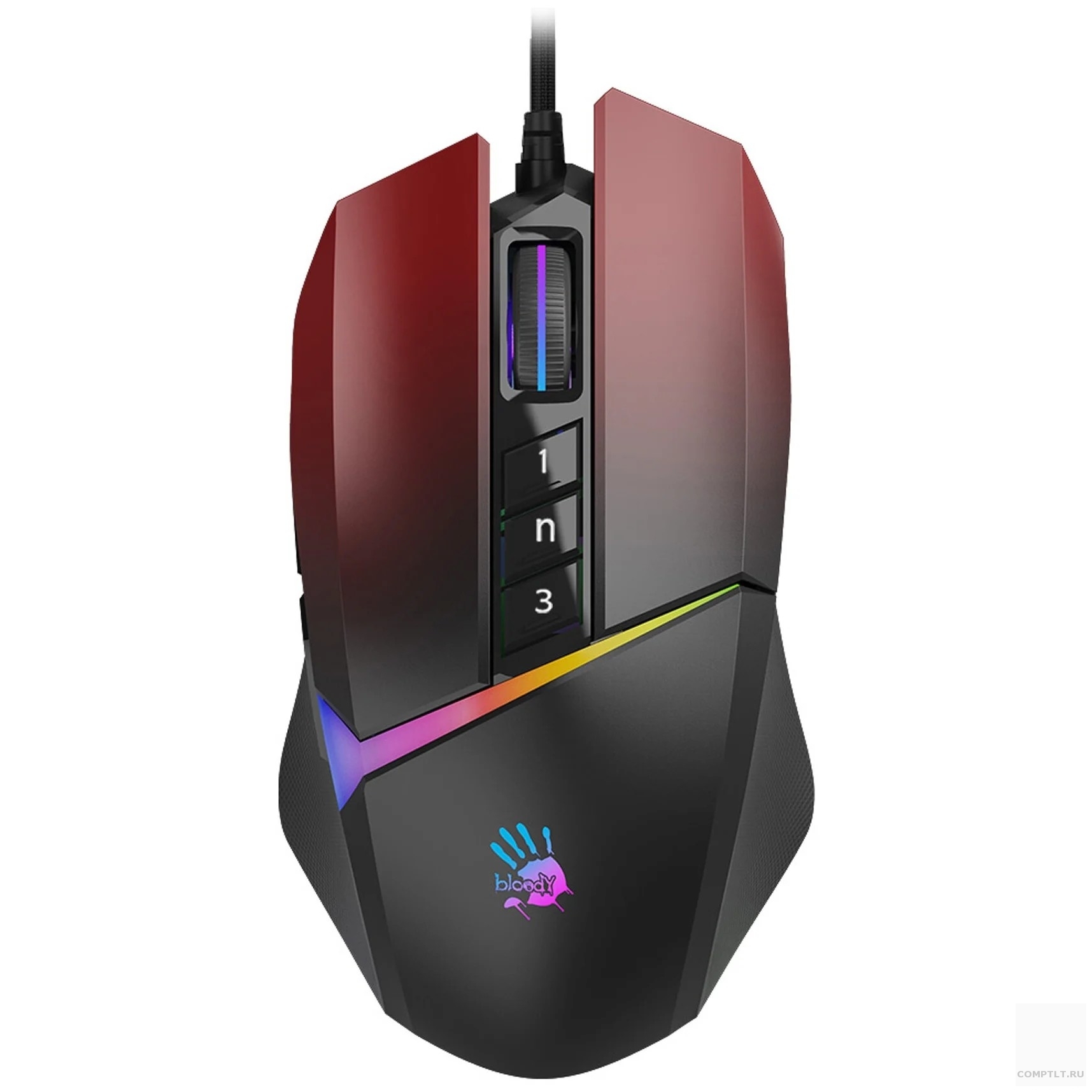 A-4Tech Мышь Bloody W60 Max Красный оптическая 10000dpi USB 10but 1405038 