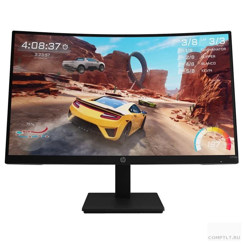 HP 27" X27qc 32H02AA VA Curved 2560x1440 165Hz 1ms 178/178 350cd 30001 8bit HDMI2.0 DisplayPort1.4 FreeSyncPrem AudioOut VESA