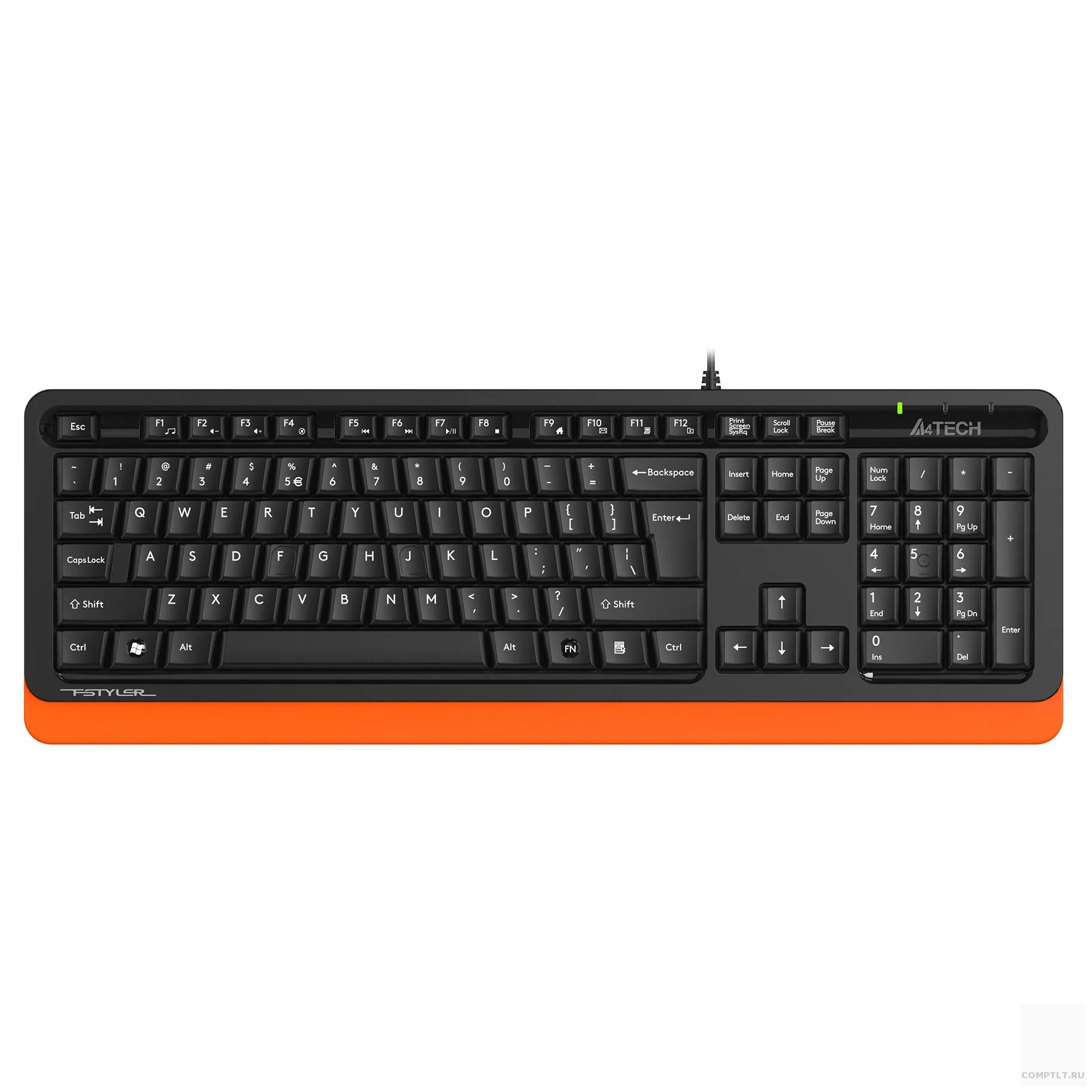 Клавиатура A4Tech Fstyler FKS10 черный/оранжевый USB 1530190